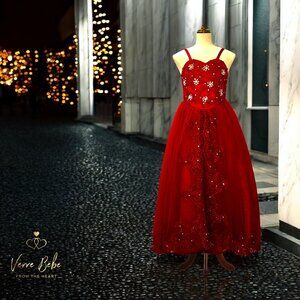 New Girls Red Star Gown
